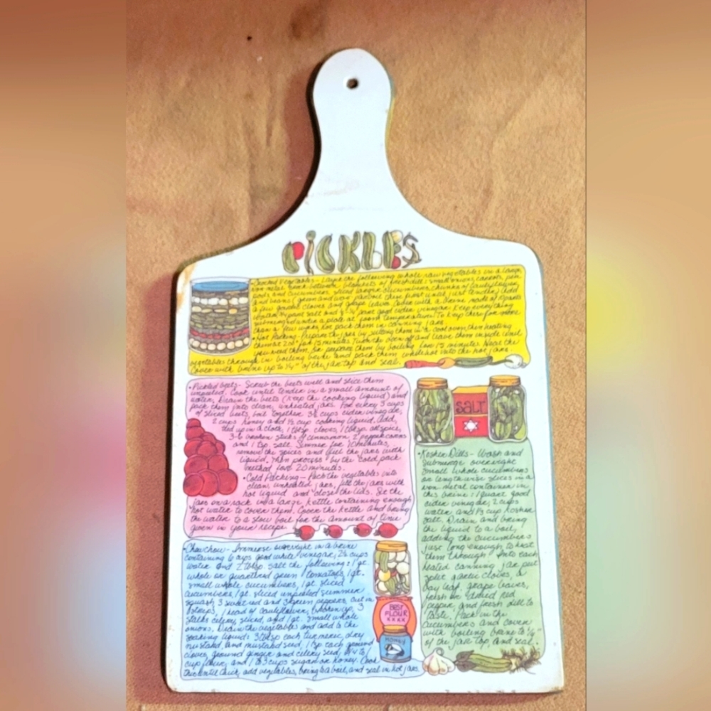 Vintage Pickle Cutting Board